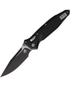 Microtech Socom Ram-Lok, M390MK Two Tone Clip Point Blade, Black Frag Pattern Aluminium Handle (160RL-1FR)
