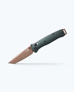 Benchmade 537FE-2601 Bailout Flat Earth CPM-M4 Tanto Blade, Taiga Green Aluminium Handle