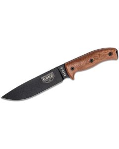 ESEE Knives ESEE-6PB-011 Black Blade 3D Machined Natural Canvas Micarta Handles