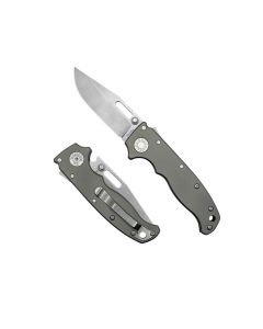 Demko Knives AD20.5 Shark Lock, Smooth Titanium Handles, 20CV Clip Point Blade