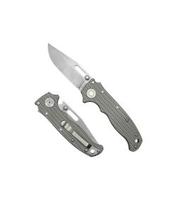 Demko Knives AD20.5 Shark Lock, Textured Titanium Handles, 20CV Clip Point Blade