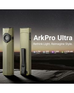 Olight ArkPro Ultra OAL Flat Unibody EDC Torch with Multi Light Sources, White Beam, UV Beam, Green Laser