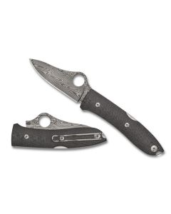 Spyderco SpyOpera Carbon Fibre, Thor Damascus ~ C255CFD