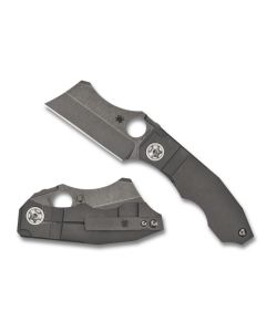 Spyderco Stovepipe Stonewashed Titanium Cleaver Blade ~ C260TIP