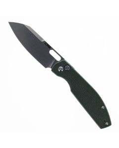 CJRB Ekko, AR-RPM9 Blade steel, Green Micarta Handles, Button Lock ~ J1929-BMGN