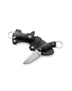 LionSteel H2, M390 Blade steel, G10 Black Handles, Leather Sheath ~ GBK