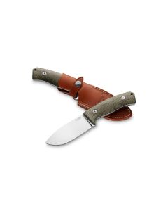 LionSteel M3 Fixed Blade, Green Micarta Handles, Niolox Blade Steel