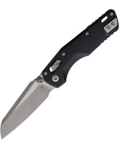 Microtech MSI Mini Ram-Lok Apocalyptic M390MK blade. Black Fluted Aluminium Handle