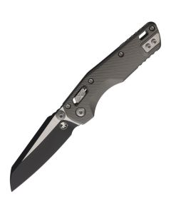 Microtech MSI Mini Ram-Lok Two-tone M390MK blade, Gray fluted Aluminium Handle