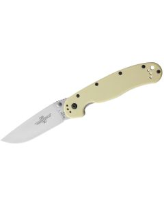 Ontario RAT Model I Folder D2 Blade Steel, Tan Handles with Satin Blade ~ 8867TN