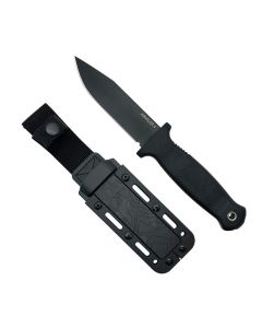 Demko Knives Armiger 4, Black Handle, 80Cr2V Clip Point Blade