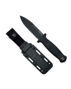 Demko Knives Armiger 4, Black Handle, 80Cr2V Spear Point Blade