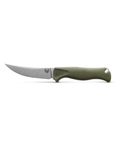 Benchmade Meatcrafter 15505, 4" 154CM Blade Steel, Dark Olive Santoprene Handles