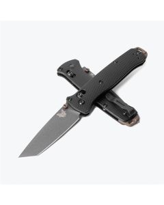 Benchmade 537GY-03 Bailout M4 Tungsten Gray Cerakote Plain Tanto, Black Aluminium Handle
