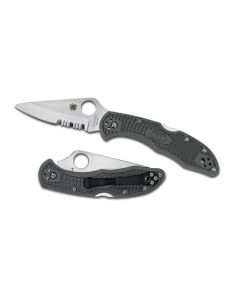 Spyderco Delica 4 FRN Foliage Green, Part Serrated edge ~ C11PSFG