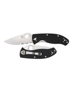Spyderco Tenacious G10, Part Serrated Blade~ C122GPS
