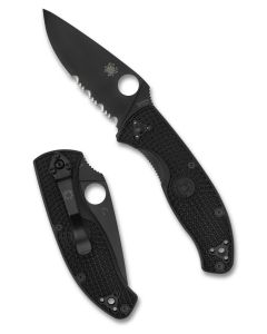 Spyderco Tenacious FRN Light Weight, Part Serrated Black Blade ~ C122PSBBK