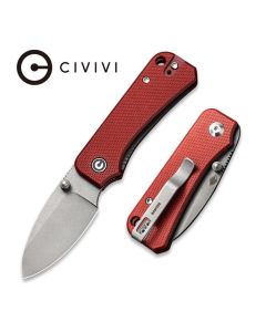 Civivi Baby Banter Nitro-V Stonewashed Blade, Burgundy G10 Handles