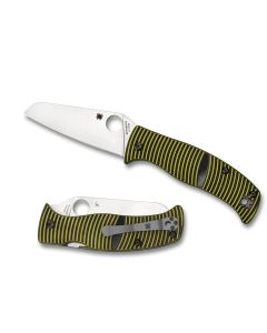 Spyderco Caribbean G-10 Black/Yellow, Sheepfoot plain edge blade ~ C217GPSF