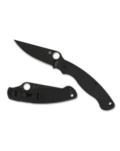 Spyderco Military 2, Black G10 Scales, Black Blade, Compression Lock ~ C36GPBK2