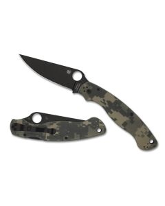 Spyderco Military 2, Camo G10 Scales, Black Blade, Compression Lock ~ C36GPCMOBK2