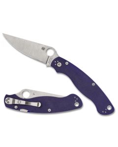 Spyderco Military 2, Blue G10 Scales, S110V Blade, Compression Lock ~ C36GPDBL2