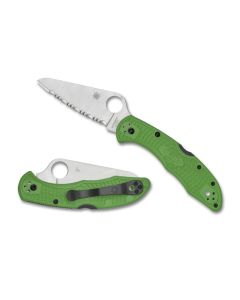 Spyderco Salt 2 Green FRN, LC200N blade, serrated edge ~ C88SGR2