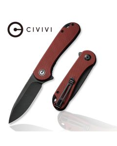 CIVIVI C907A-1 Elementum Linerlock, Burgundy G10 Handle, Black Stoneash D2 Blade