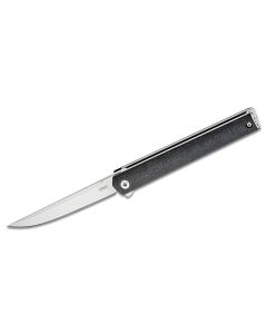 CRKT 7097 Richard Rogers CEO Gentleman's Flipper,  Satin Plain Blade, Black GRN Handles