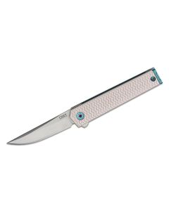 CRKT 7081 Richard Rogers CEO Microflipper, 12C27 Satin Plain Blade, Textured Aluminum Handles