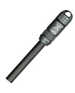 EXOTAC fireROD with Tinder Capsule Ferrocerium Fire Starter Gunmetal Gray