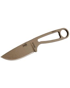 ESEE Knives IZULA-DE, Dark Earth Blade, Black Sheath