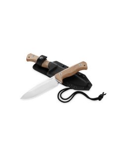 LionSteel T6 Ltd Edt Fixed Blade, Natural Micarta Handles, K490 Blade Steel