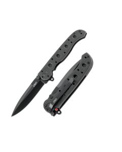 CRKT M16-01KZ Carson Flipper, Plain Blade, Black GRN Handles, AutoLAWKS Liner Lock