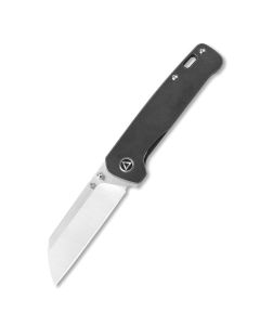 QSP Penguin Black Titanium, 154CM Sheepsfoot Satin Blade ~ QS130-M