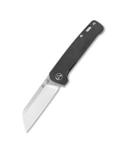 QSP Penguin Black Titanium, 154CM Sheepsfoot Stonewash Blade ~ QS130-N