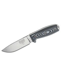 ESEE Knives ESEE-4P35V-002, S35VN Plain Edge Blade, 3D Machined Gray/Black G10 Handles, Black Sheath