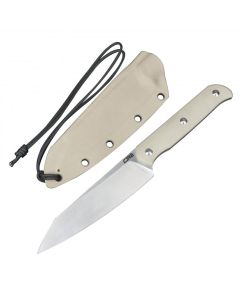 CJRB Silax Fixed Blade, AR-RPM9 Blade steel, Desert Tan G10 Handles ~ J1921-BDE