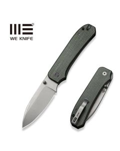 WE KNIFE WE21045-2 Big Banter, Green Micarta Handles, Grey Stonewash CPM 20CV Blade