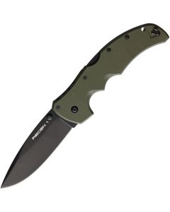 Cold Steel Recon 1 Olive Drab G10, Black Spear Point Plain Edge S35VN Blade - 27BSODBK