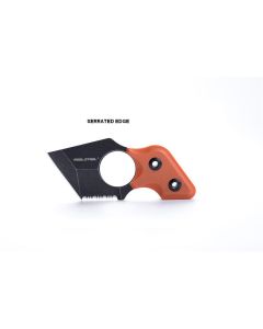Real Steel Black Cat Orange Blackwash blade - Serrated edge only