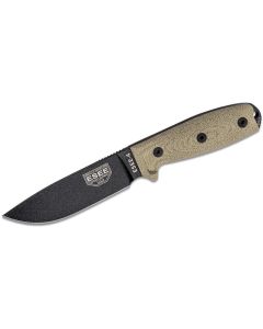 ESEE Knives ESEE-4PB-017 Black Blade, Micarta 3D Handle