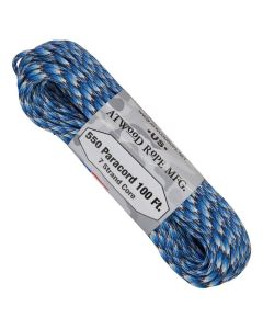 Atwood 550 Cord Paracord 100ft - Blue Snake