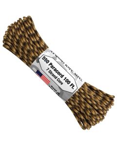 Atwood 550 Cord Paracord 100ft - FDE Camo