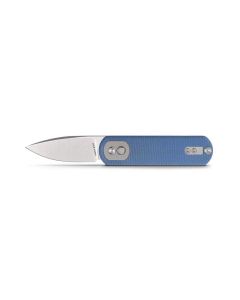Vosteed Corgi Pup Trek Lock, 14C28N Blade, Blue Micarta Handle - A0717