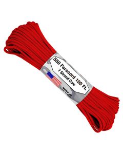 Atwood 550 Cord Paracord 100ft - Red