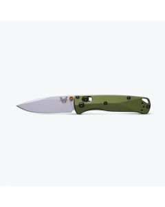 Benchmade 533SL-10 Mini Bugout, Woodland Green Aluminum Handle Scales, CPM S90V Cerakote Crushed Silver