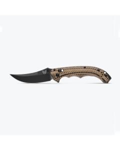 Benchmade 865BK-01 Mini BedlamScimitar, Black/Coyote/OD Scales, S90V Black Blade