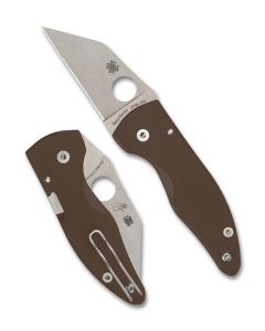 Spyderco MicroJimbo BBB, Brown G-10, CPM 15V, Sprint Run ~ C264GPBN15V