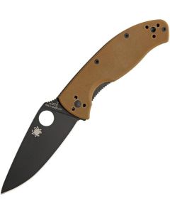 Spyderco Tenacious Brown G10 with Black Blade ~  C122GPBBN
